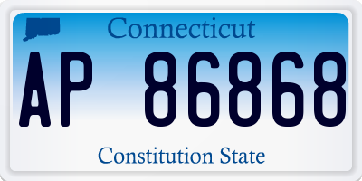 CT license plate AP86868