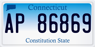 CT license plate AP86869