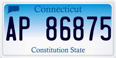 CT license plate AP86875