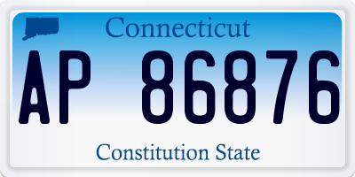 CT license plate AP86876