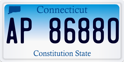 CT license plate AP86880