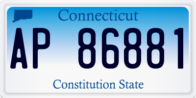 CT license plate AP86881