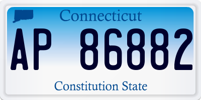 CT license plate AP86882