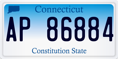 CT license plate AP86884
