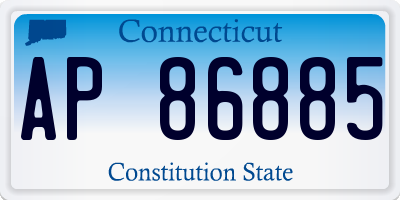 CT license plate AP86885