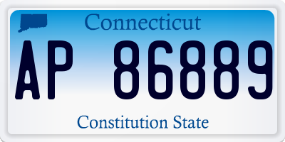 CT license plate AP86889