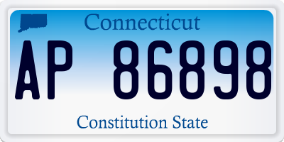 CT license plate AP86898