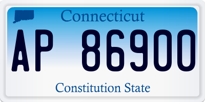 CT license plate AP86900