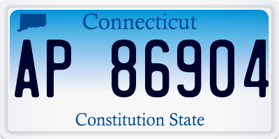 CT license plate AP86904