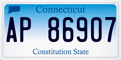 CT license plate AP86907