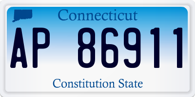 CT license plate AP86911