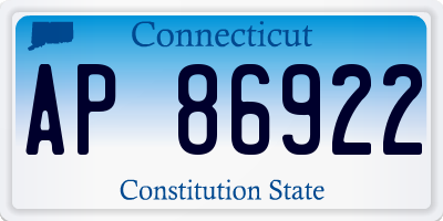CT license plate AP86922