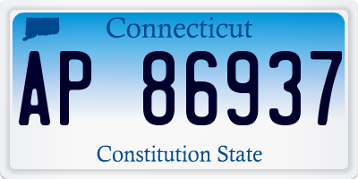 CT license plate AP86937