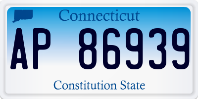 CT license plate AP86939