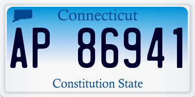 CT license plate AP86941