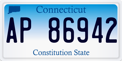 CT license plate AP86942