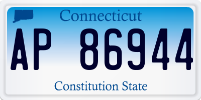 CT license plate AP86944