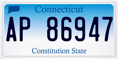 CT license plate AP86947