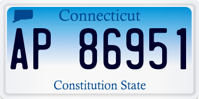 CT license plate AP86951