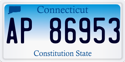 CT license plate AP86953