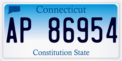 CT license plate AP86954