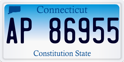 CT license plate AP86955