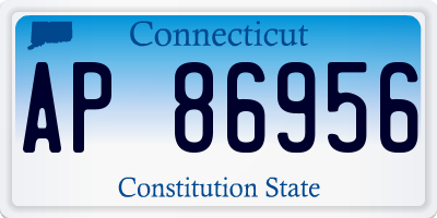 CT license plate AP86956