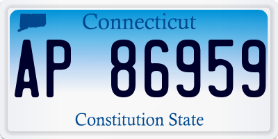 CT license plate AP86959
