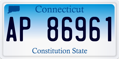 CT license plate AP86961
