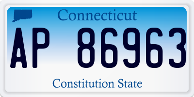 CT license plate AP86963