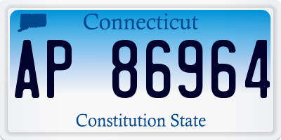 CT license plate AP86964