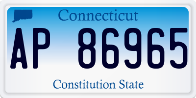 CT license plate AP86965