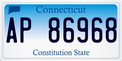 CT license plate AP86968