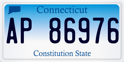 CT license plate AP86976