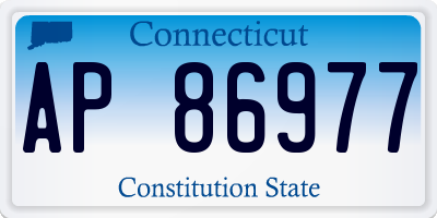CT license plate AP86977