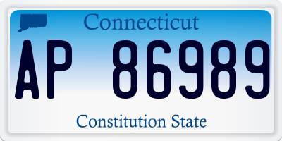 CT license plate AP86989