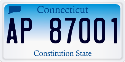 CT license plate AP87001