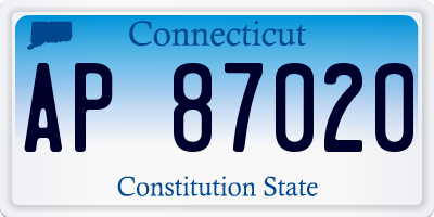 CT license plate AP87020
