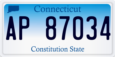 CT license plate AP87034