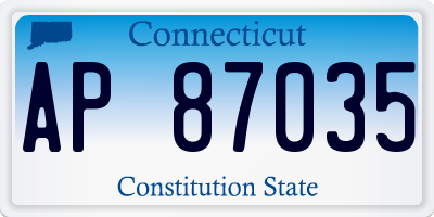 CT license plate AP87035