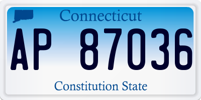 CT license plate AP87036