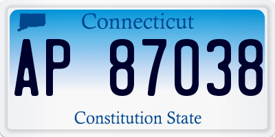 CT license plate AP87038