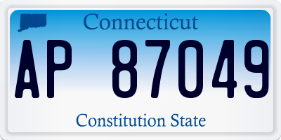 CT license plate AP87049