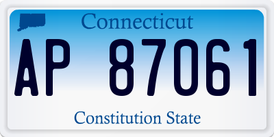 CT license plate AP87061