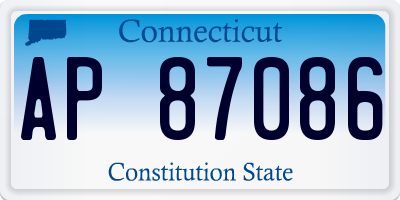 CT license plate AP87086