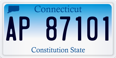 CT license plate AP87101
