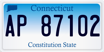 CT license plate AP87102