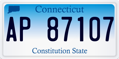 CT license plate AP87107