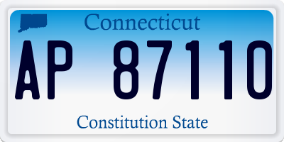 CT license plate AP87110