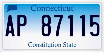 CT license plate AP87115